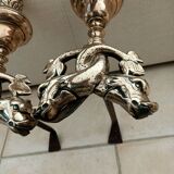 18th Century Dolphin Andirons