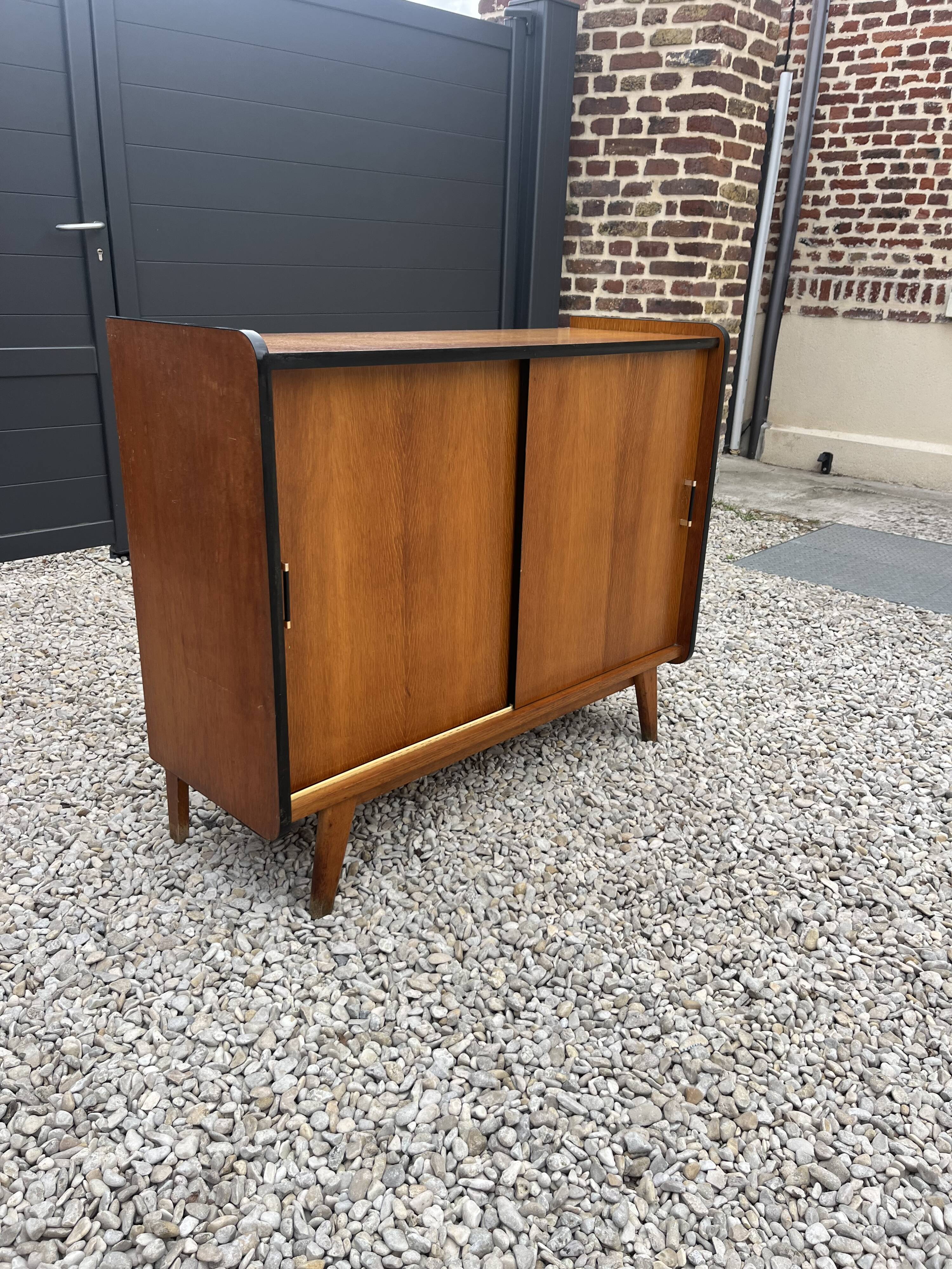 Commode vintage pieds compas