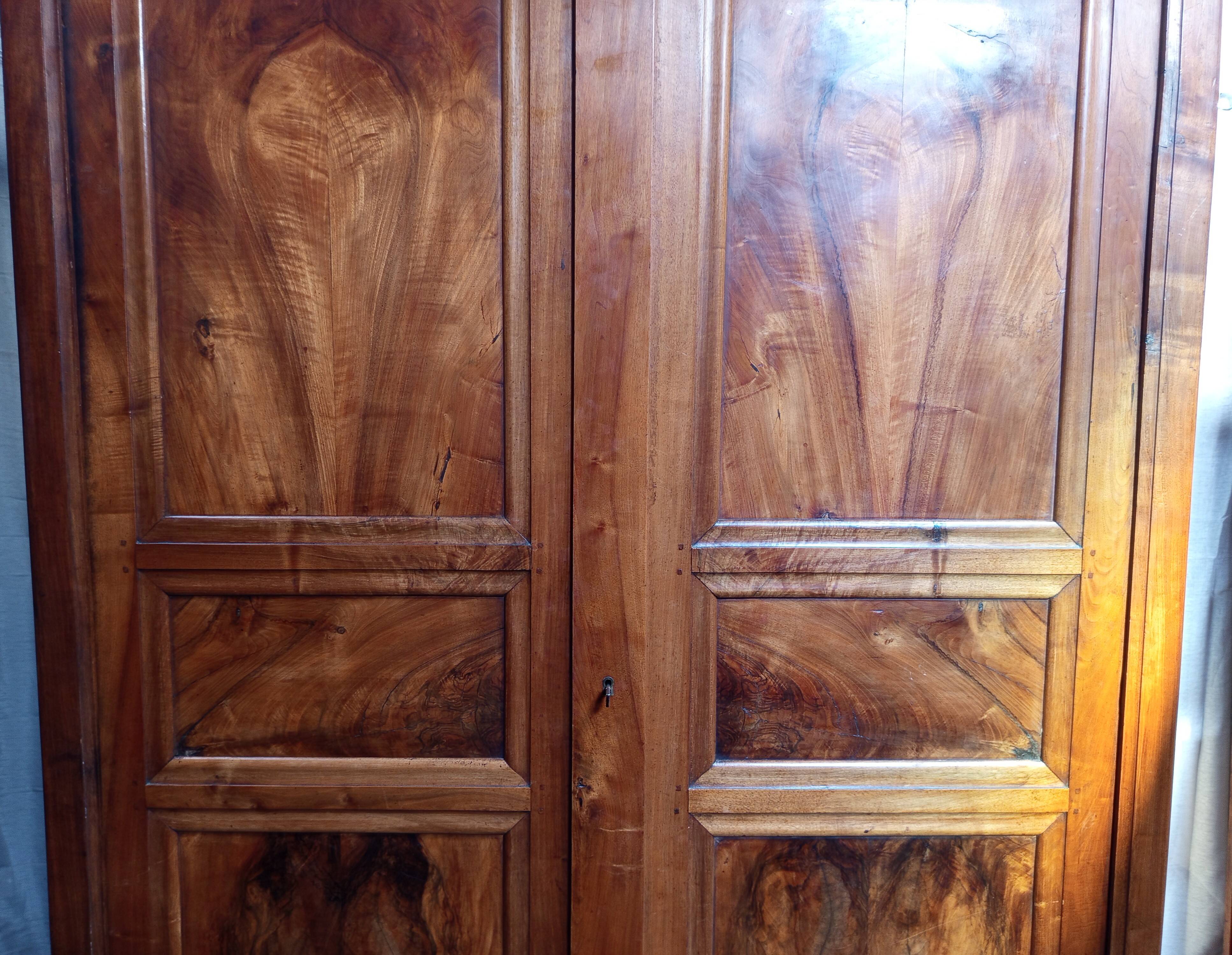 Louis Philippe period walnut wardrobe