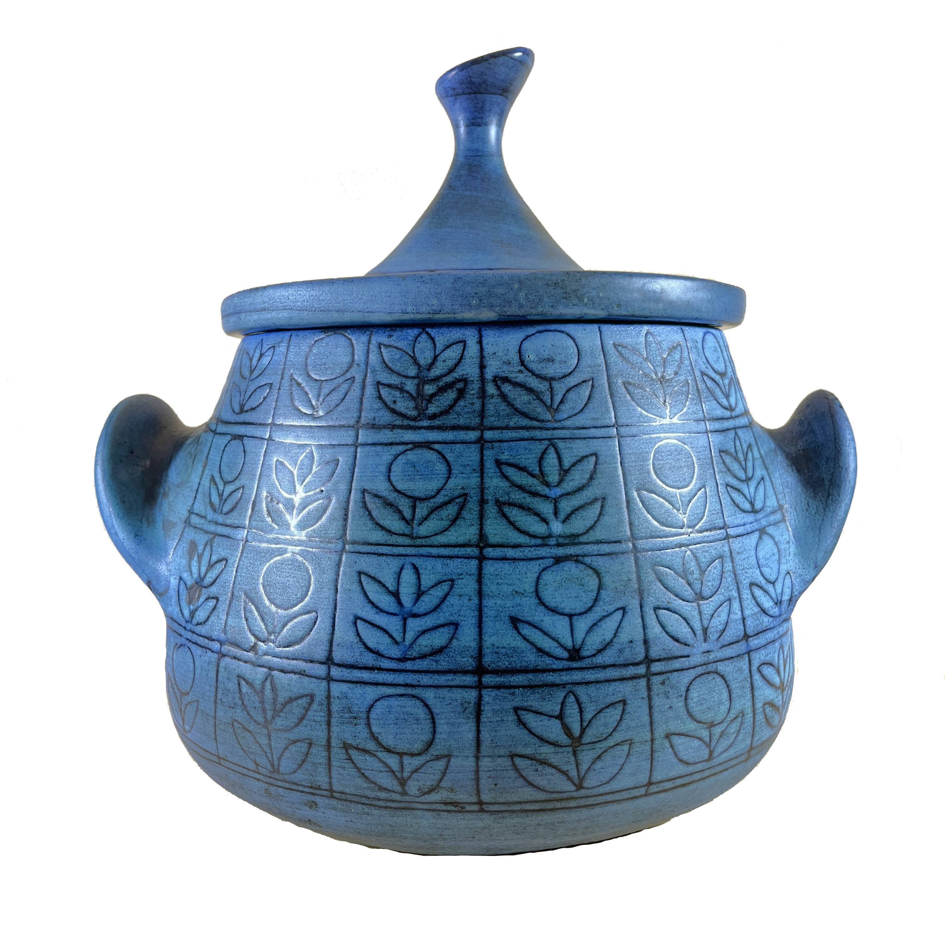 Jean de Lespinasse - Large Blue Container/Tureen - 1950s/1960s