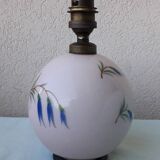 Lamp base in pink opaline.