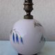 Pied de lampe en opaline rose