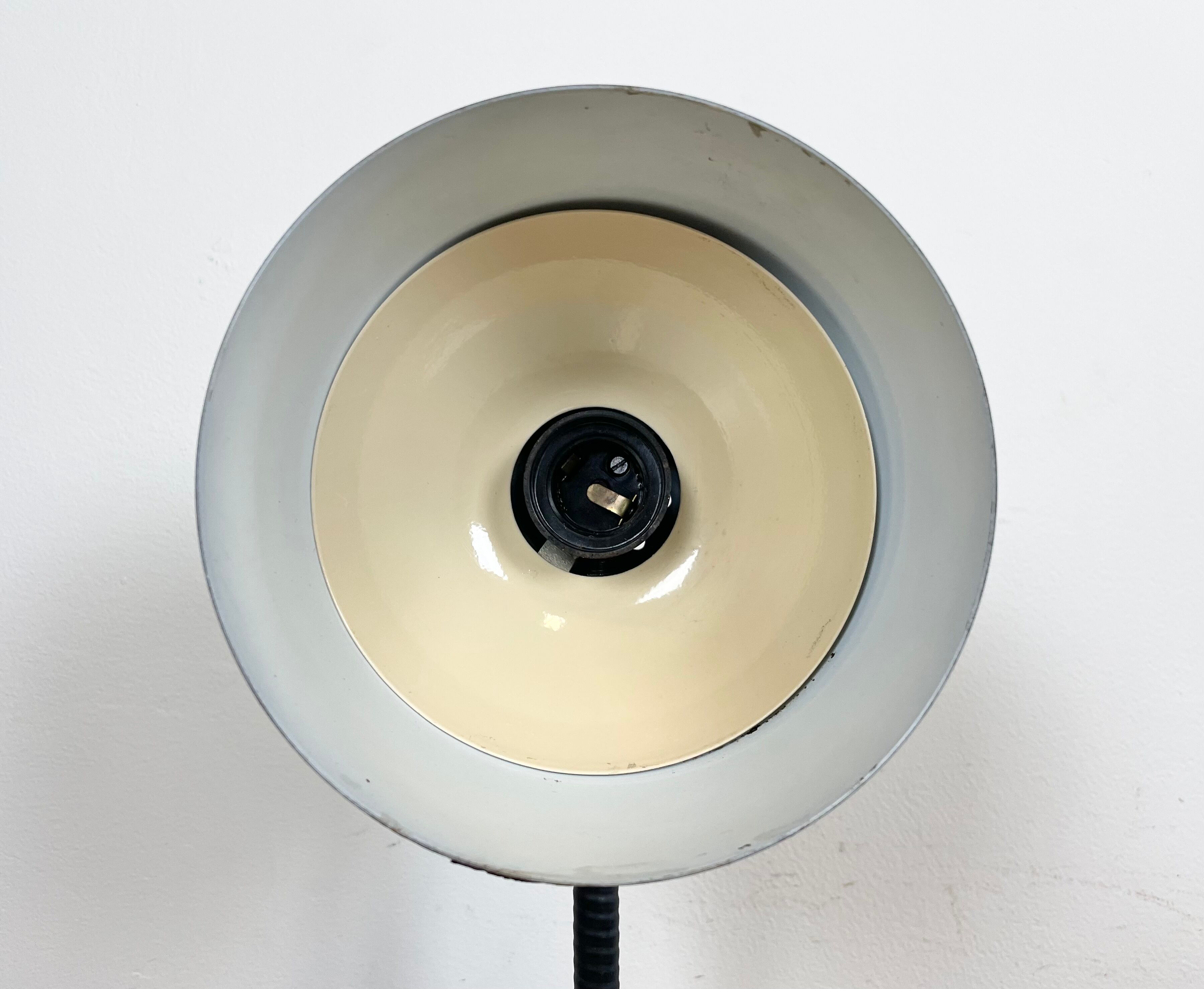 Black Industrial Gooseneck Table Lamp, 1960s
