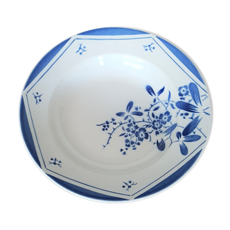 Plat rond vintage demi-porcelaine