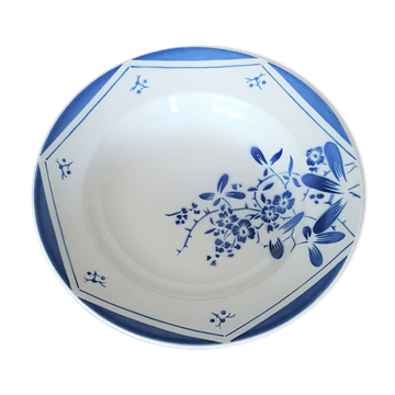 Plat rond vintage demi-porcelaine