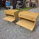 Pair of Scandinavian oak bedside tables from the 1960s.