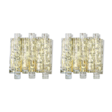 Pair of large Murano glass wall sconces by Doria, Germany, 1960s.