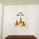 Teakwood and Sisal Cascading Lamp by Temde