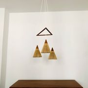 Teakwood and Sisal Cascading Lamp by Temde