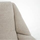 Beige Bouclé Armchair, Danish Design, 1960s