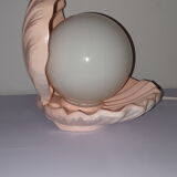 Salmon pink shell lamp