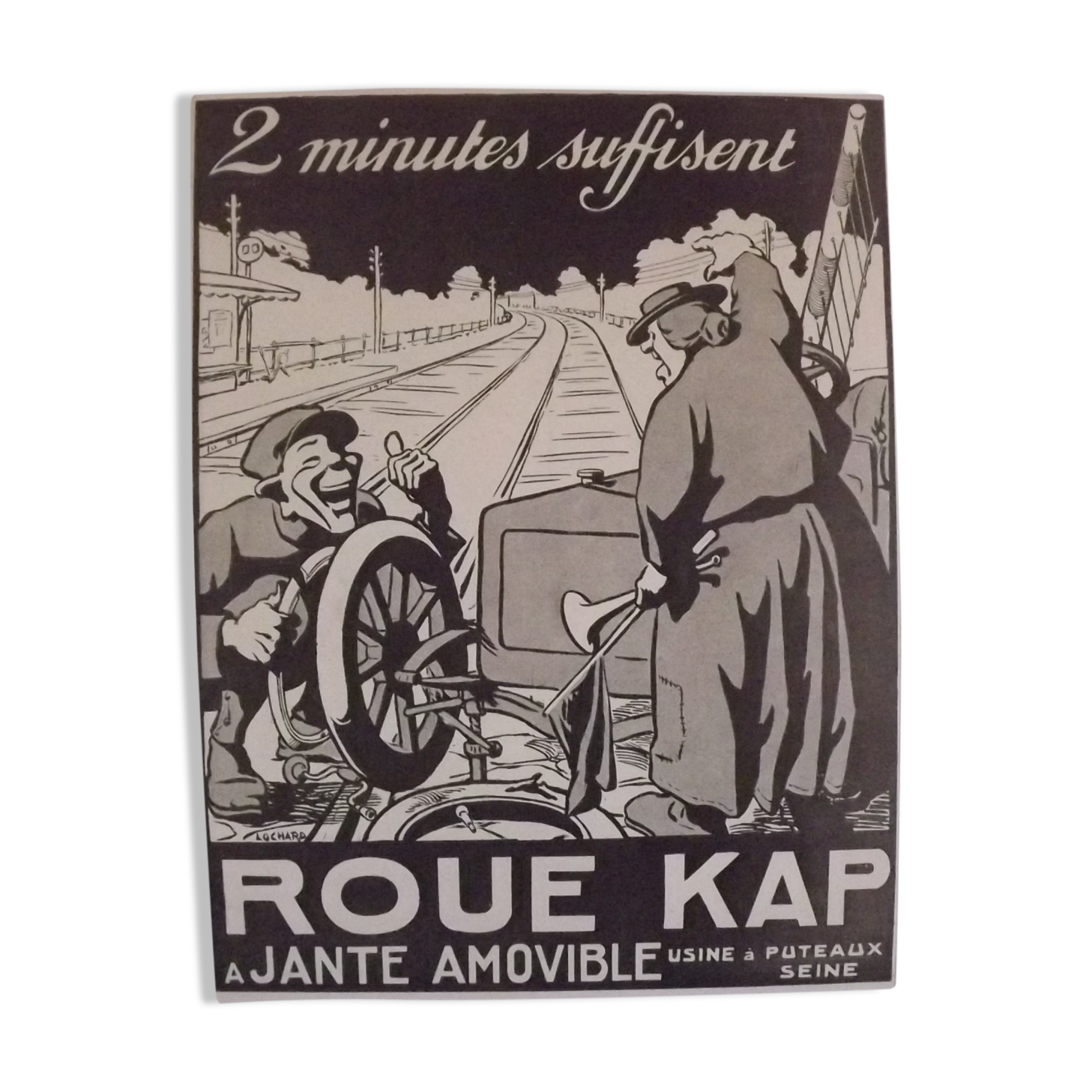 Poster advertising wheel kap 1912 by Lopez