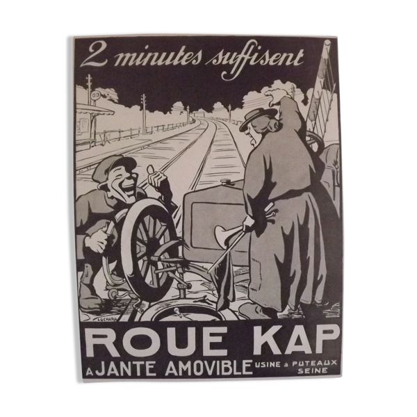 Affiche pub roue kap 1912 par Lochard — Beyit