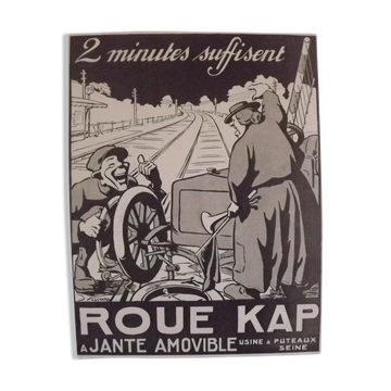 Affiche pub roue kap 1912  par Lochard
