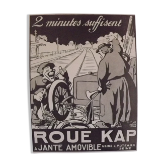 Affiche pub roue kap 1912  par Lochard