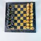 Vintage Italian genuine alabaster chess set with carved pieces, 1970