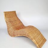 Karlskrona rattan lounge chair by Karl Malmvall for Ikea