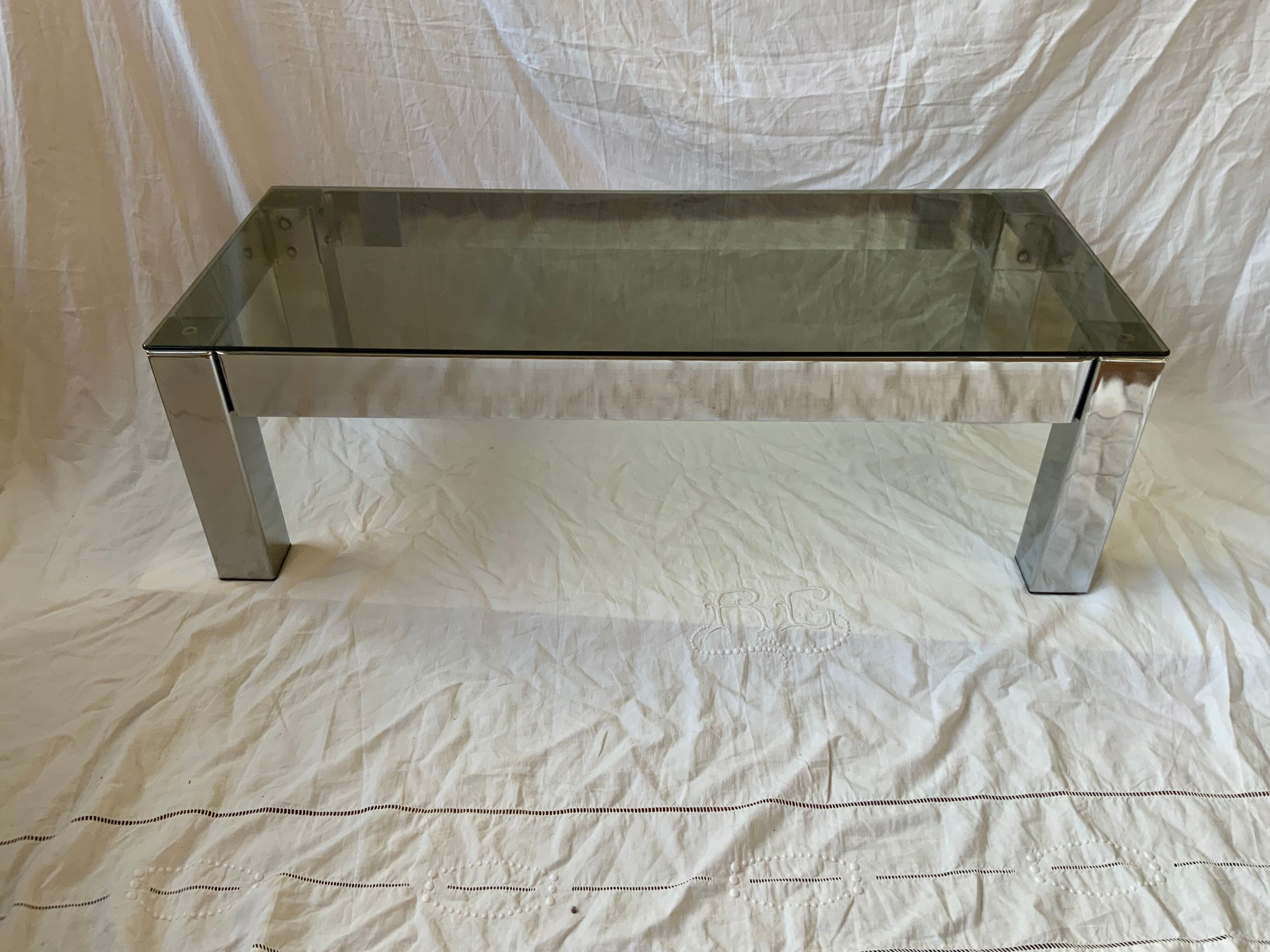 Vintage glass coffee table