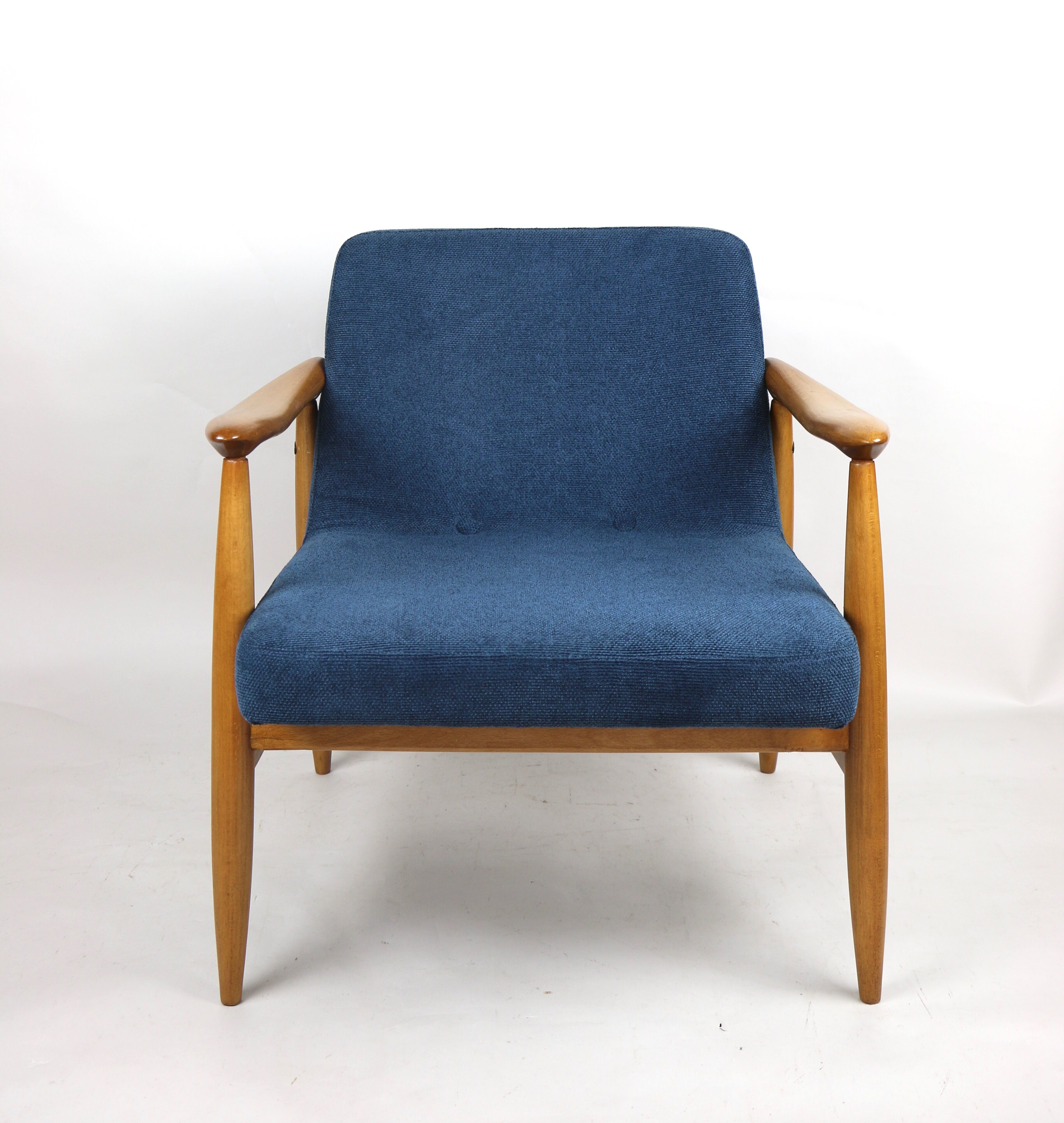 Vintage blue gfm 300-202 armchair by J.Kedziorek, 1970s