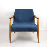 Vintage blue gfm 300-202 armchair by J.Kedziorek, 1970s