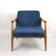 Vintage blue gfm 300-202 armchair by J.Kedziorek, 1970s
