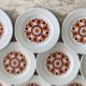 Set of 12 small plates in porcelain Bavaria orange 70's - 20cm
