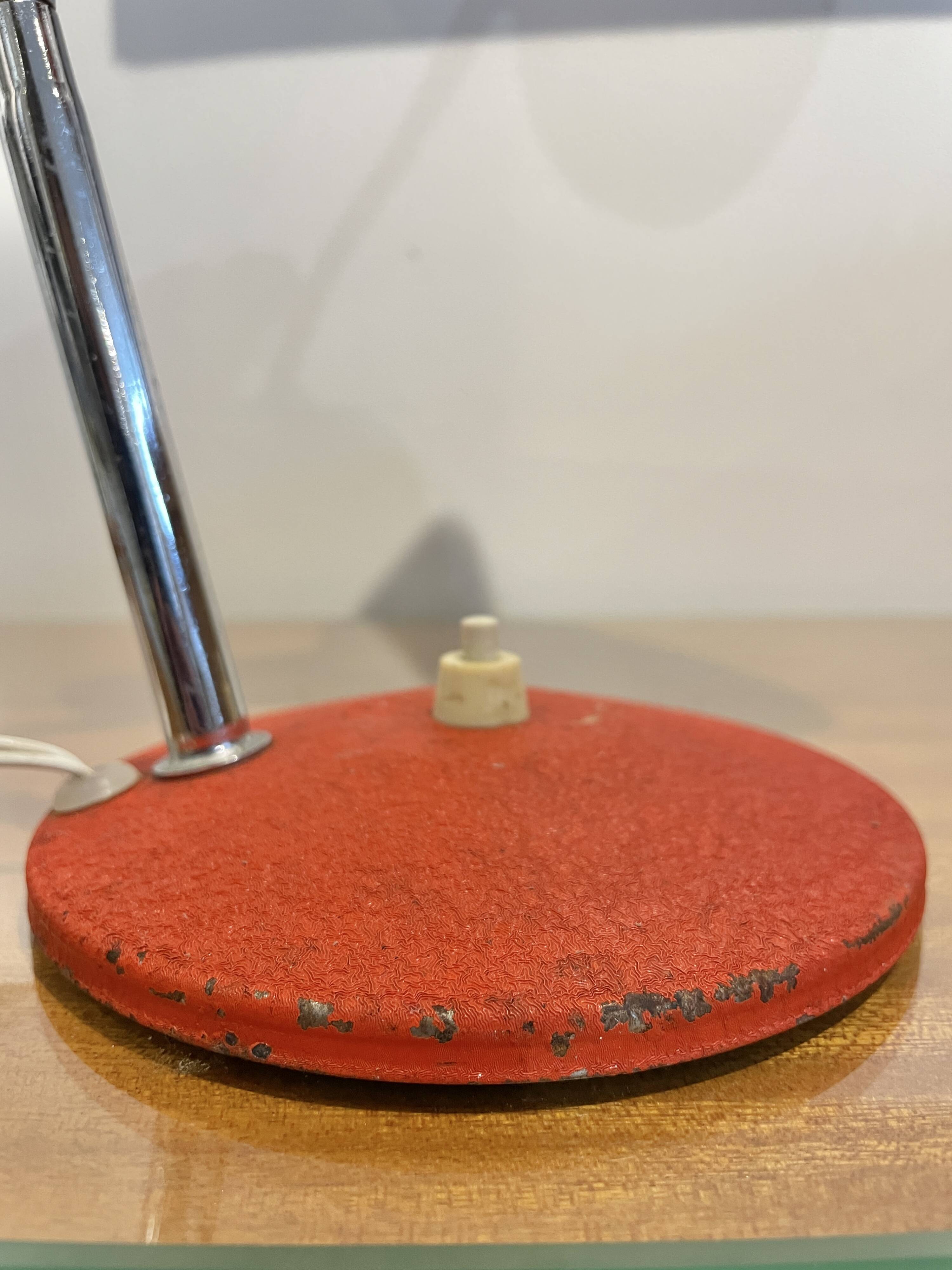 Vintage grained metal desk lamp