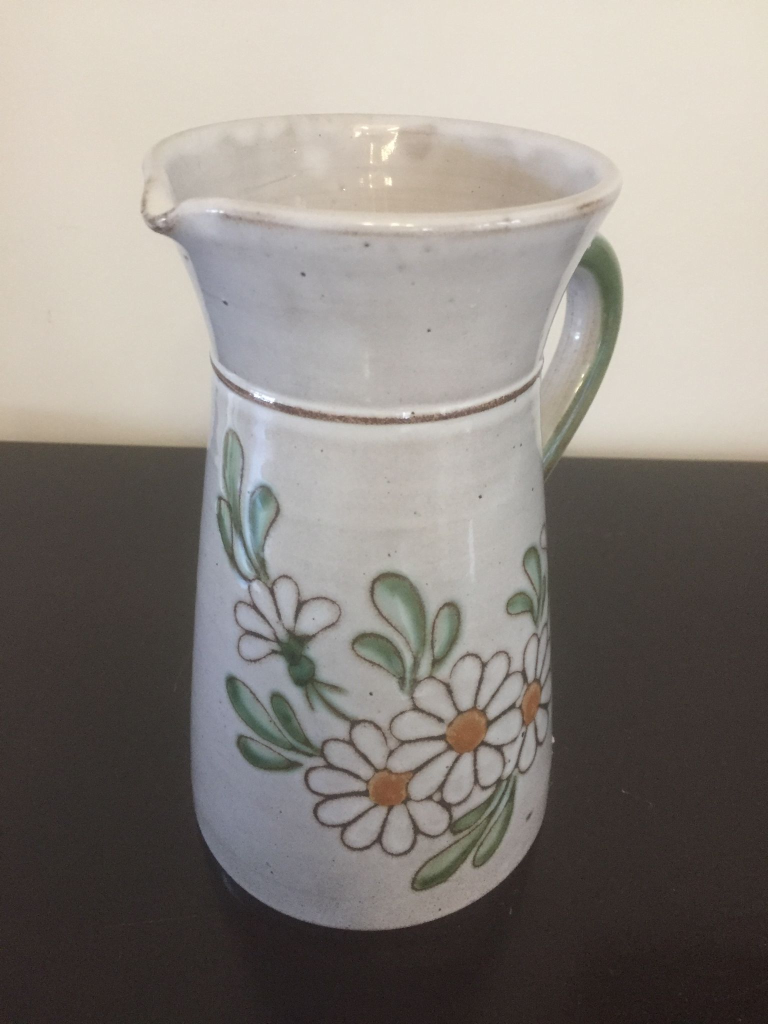 pitcher - VALLAURIS " NATOLI " - ceramics - daisies - vintage -