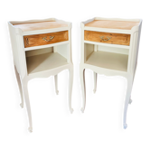 Pair of Louis XV Shabby Chic Bedside Tables
