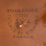 6 toulouse brown hollow plates made of St Amand earthenware