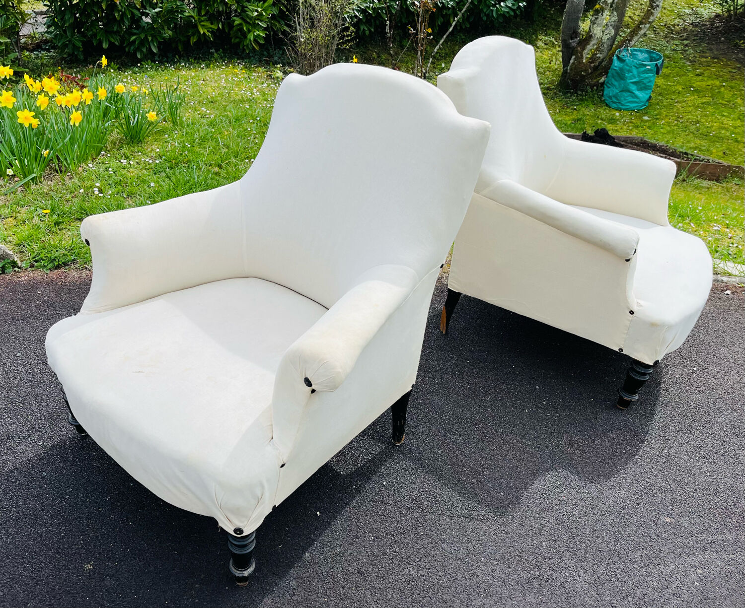 Paire de fauteuils anglais