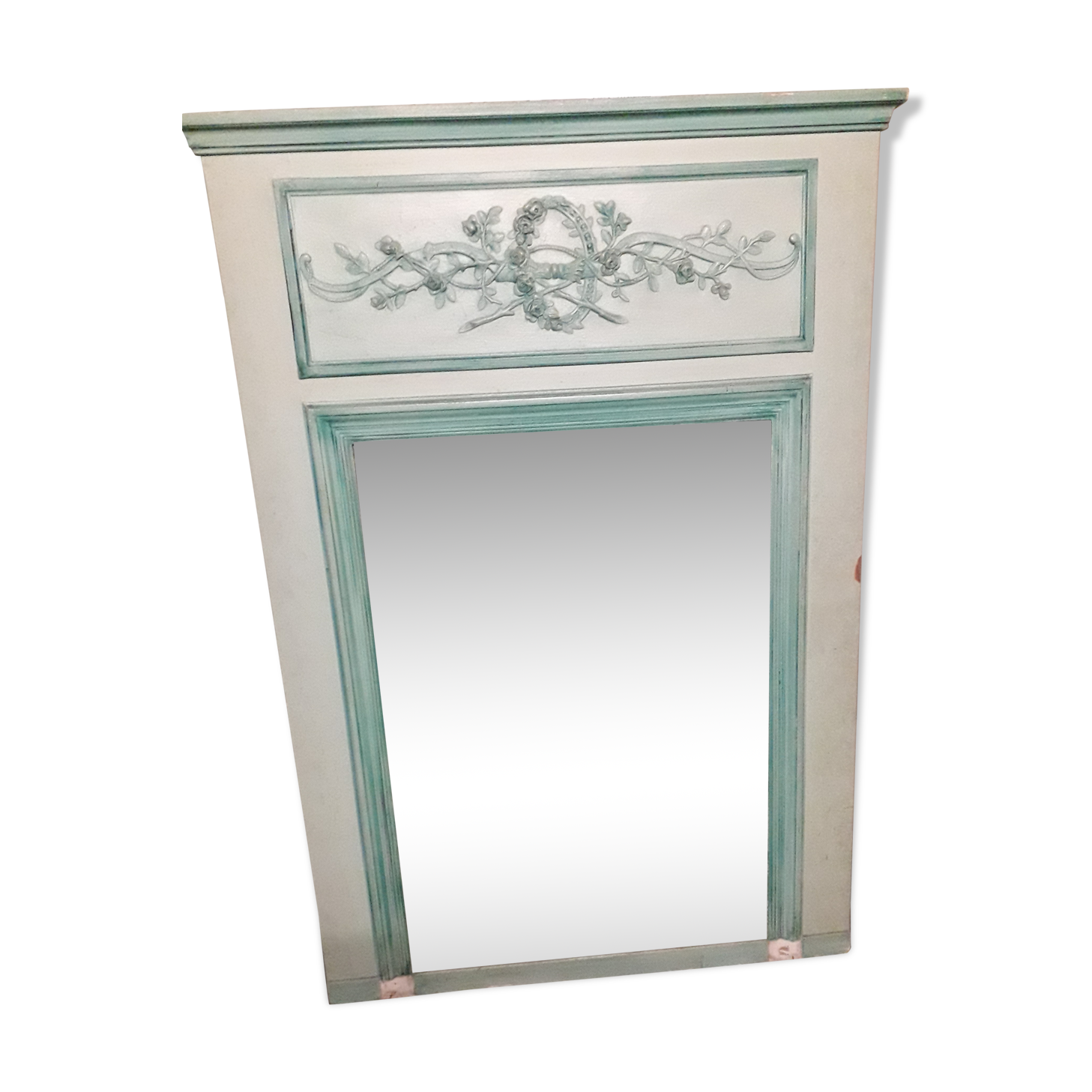 Woodwork trumeau mirror - 105x148cm