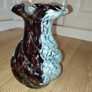 Artistic blown glass vase, speckled decoration, 1960s–70s