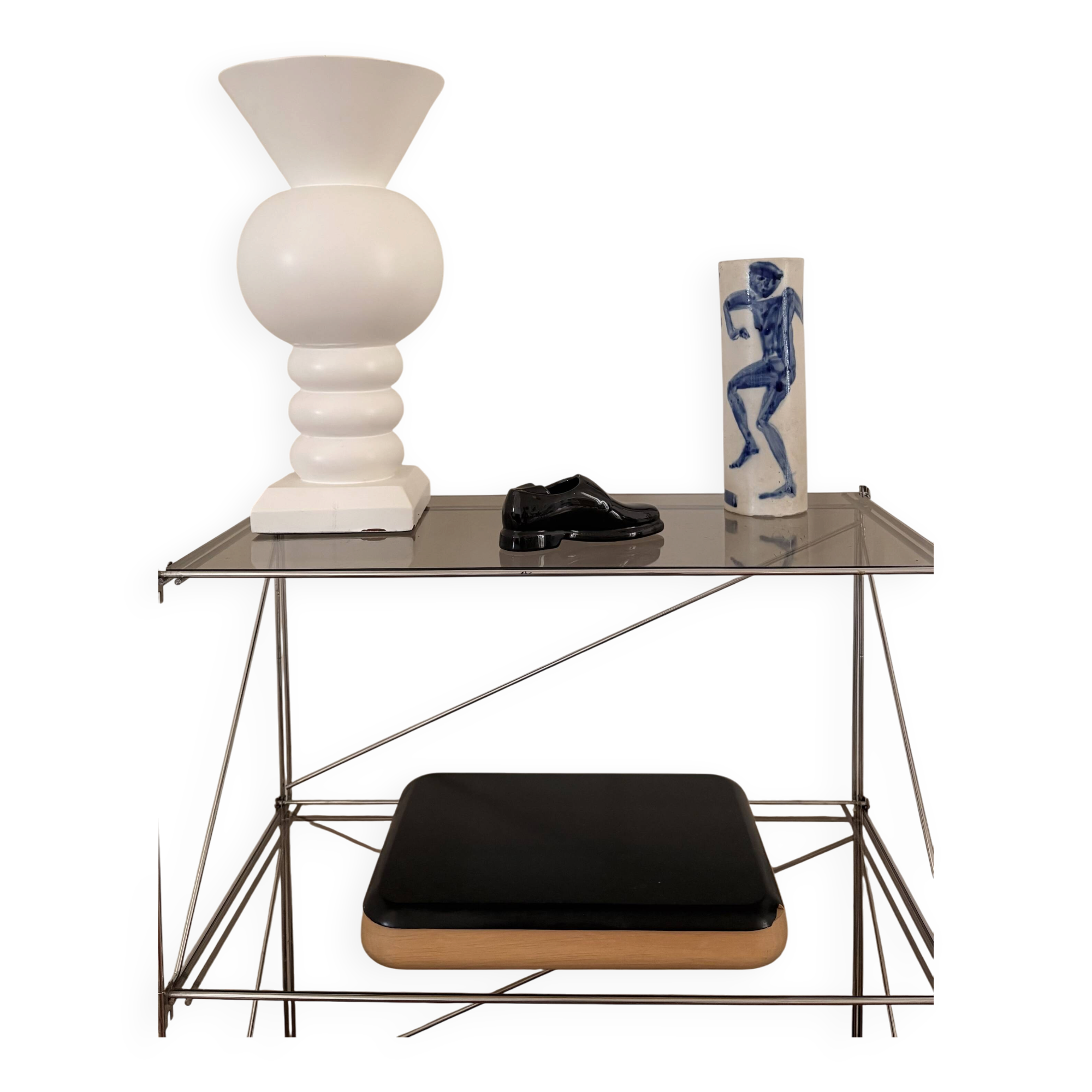 Ceramic vase signed Silvia Radu – dancer decoration, 1985