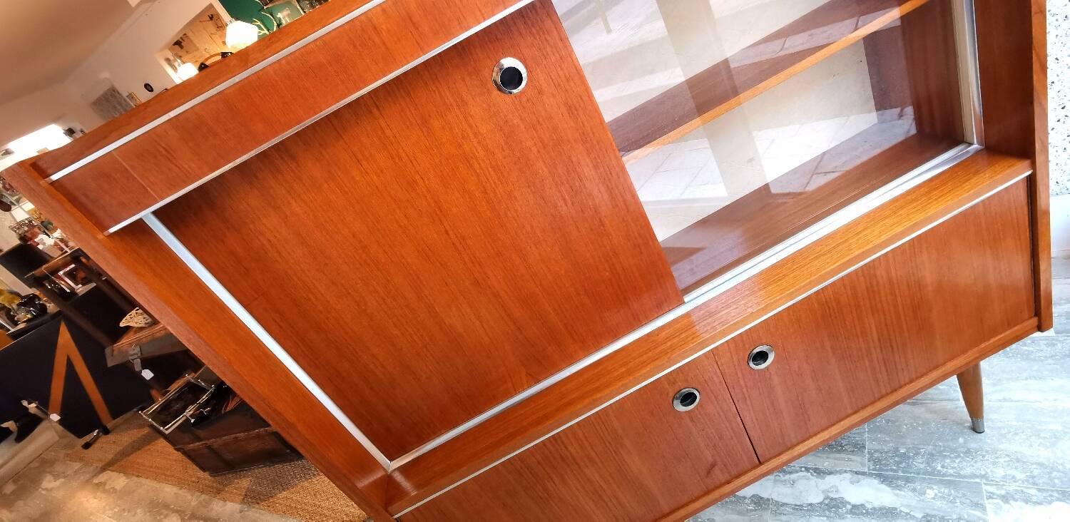 Meuble vitrine en teck