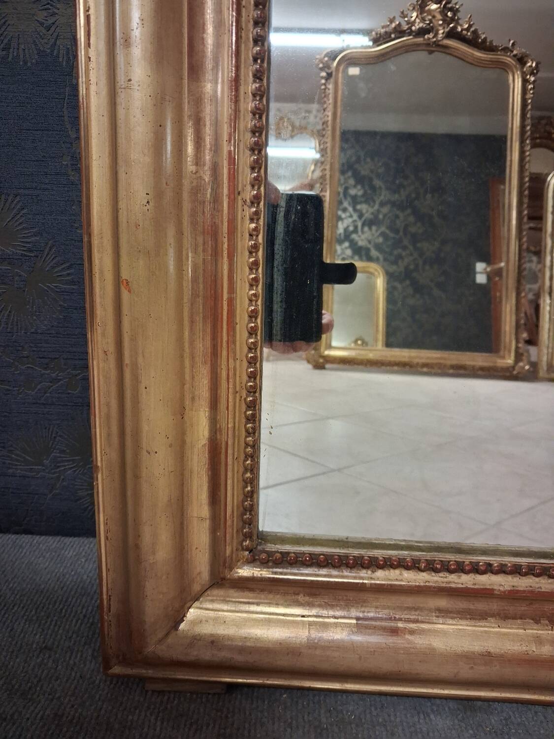 Louis Philippe period mirror, 119 x 70 cm