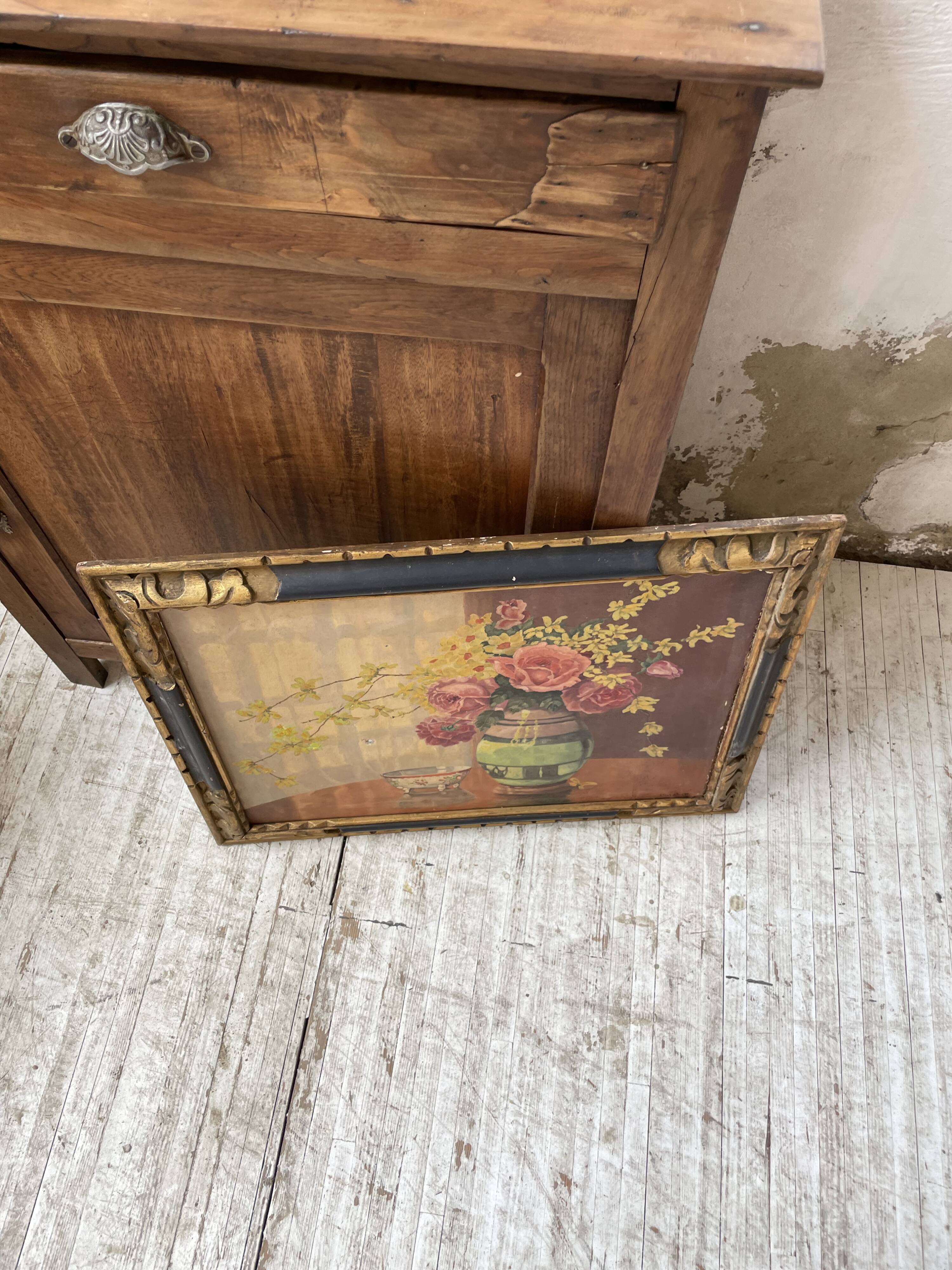 Oil painting flowers 1900