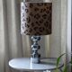 Delmas collection chrome-plated lamp with contemporary lampshade