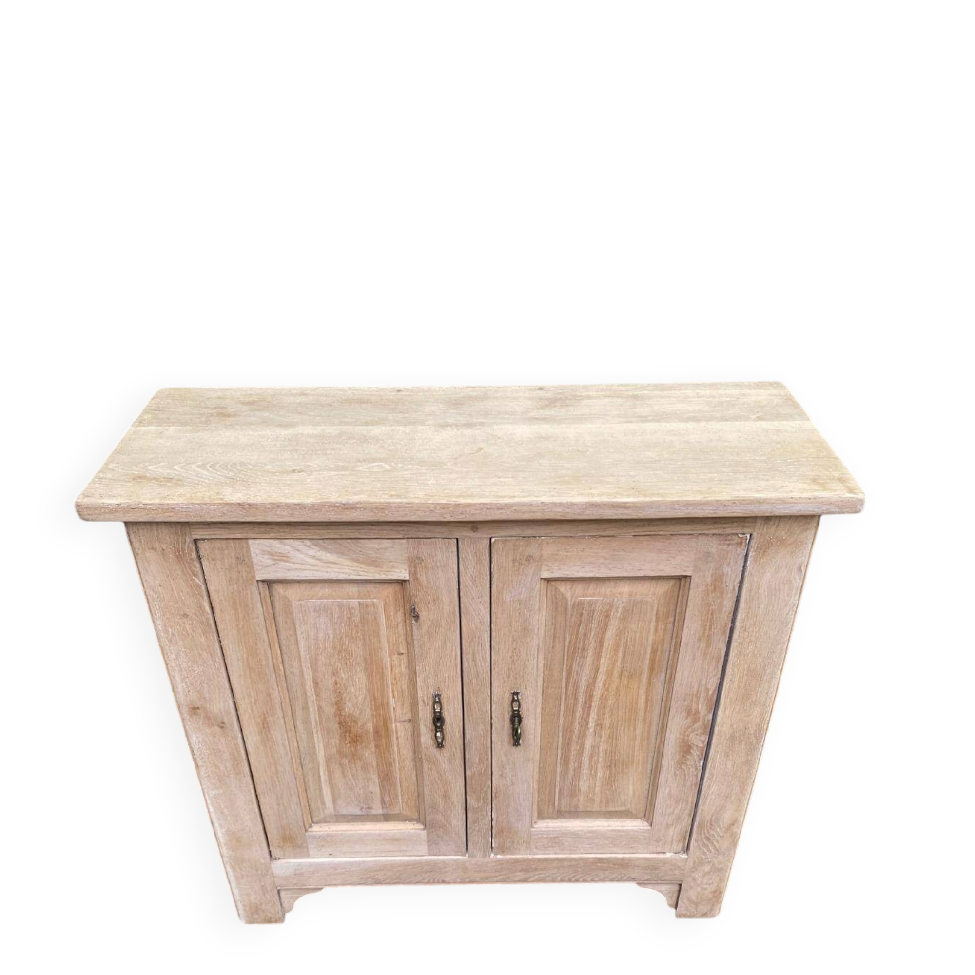 Vintage shallow Parisian sideboard renovated in solid oak 1950.