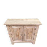 Vintage shallow Parisian sideboard renovated in solid oak 1950.