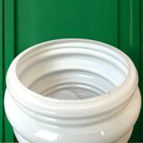 Art Deco style white glass flush mount lamp