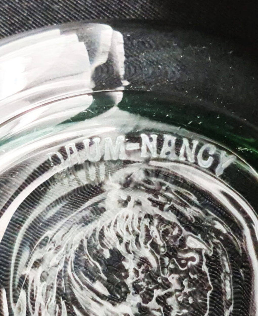 Suite of 10 Daum crystal cups