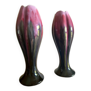 Paire de vases tulipes