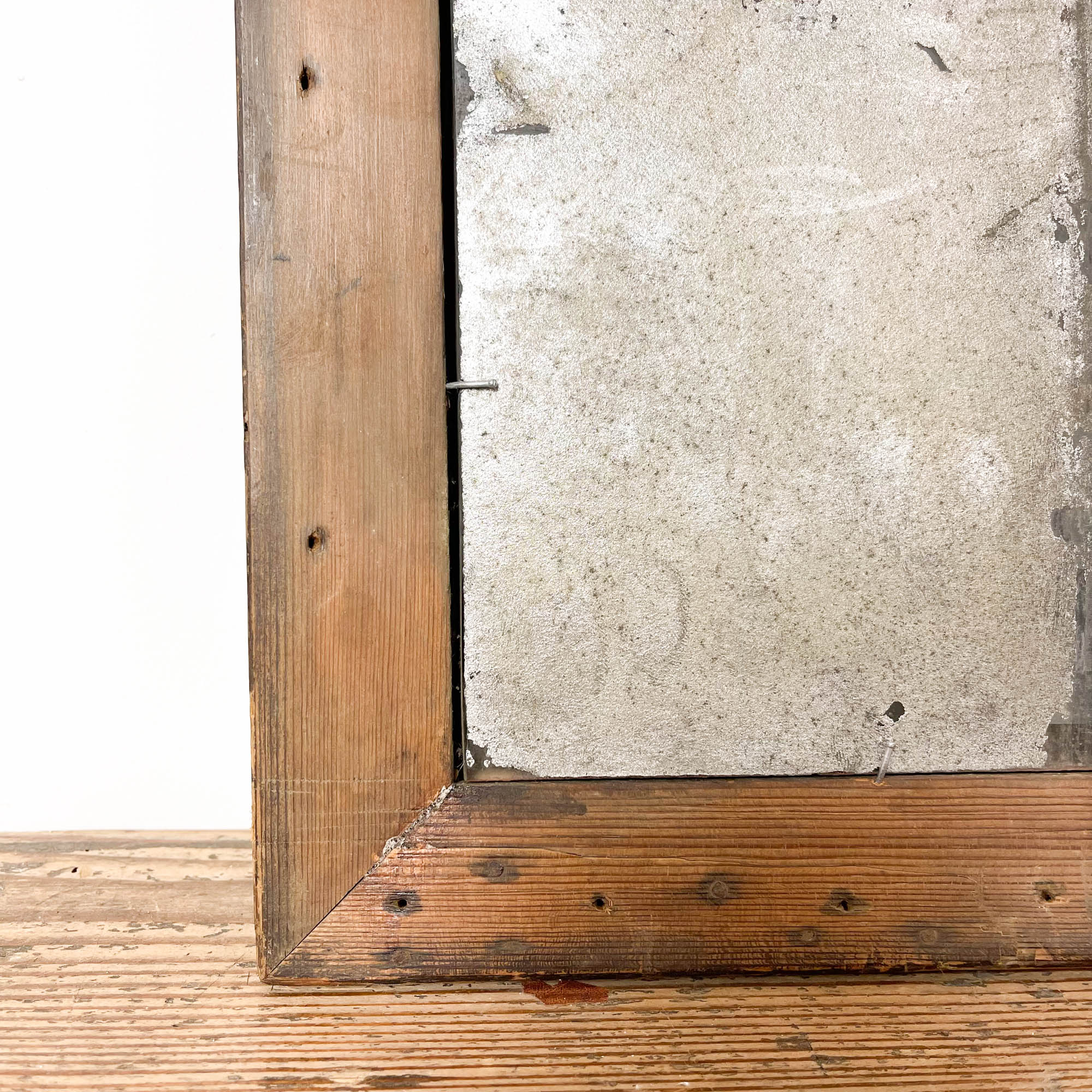 Antique foxed mirror square