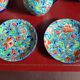Cloisonné enamel tea service from Longwy in excellent condition.