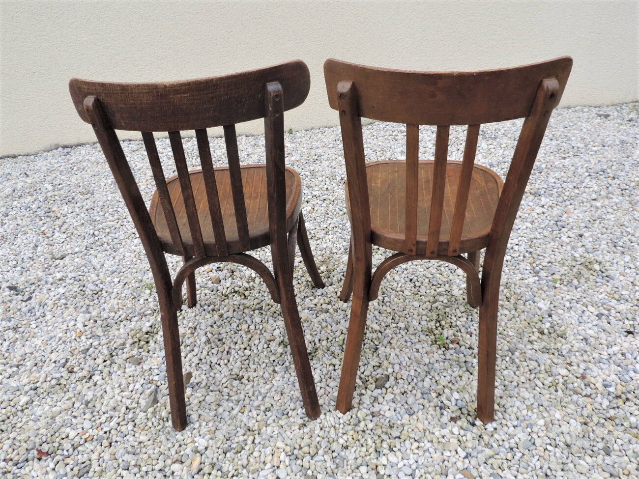 Set of two old bistro chairs