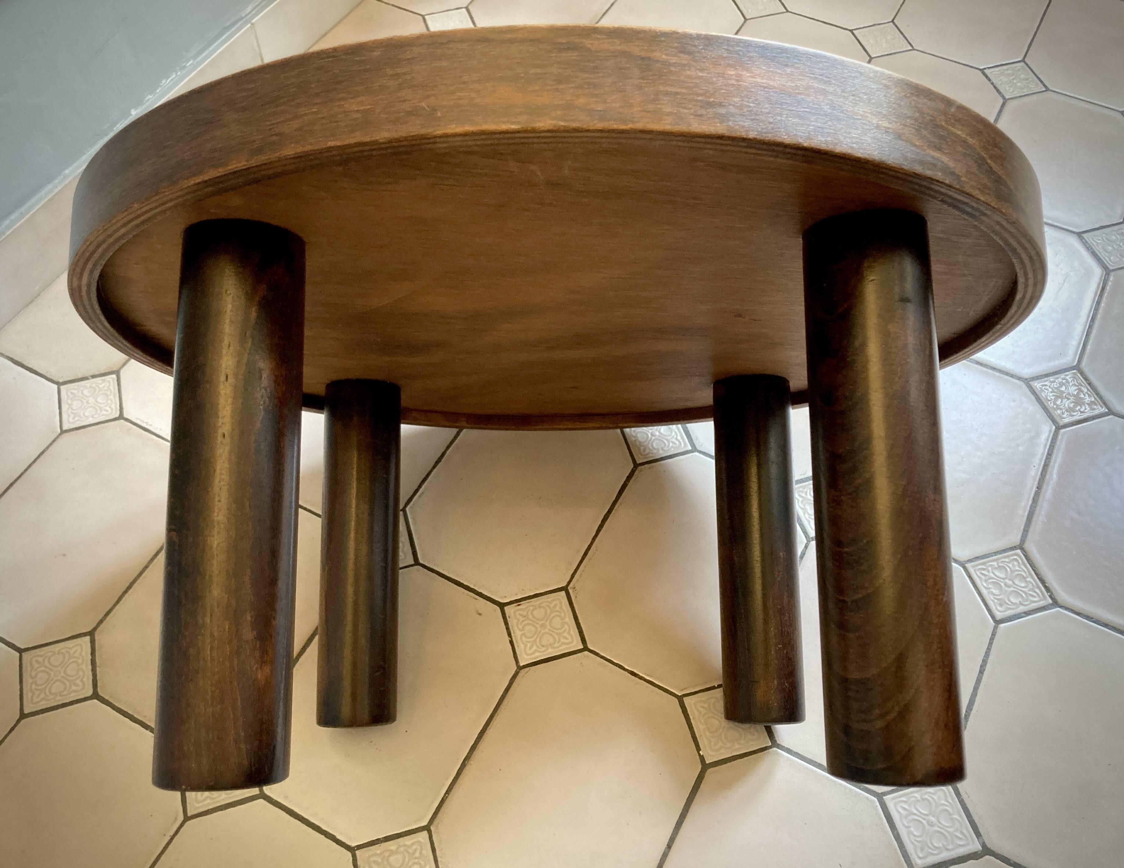 Round herbarium coffee table - Roger Capron