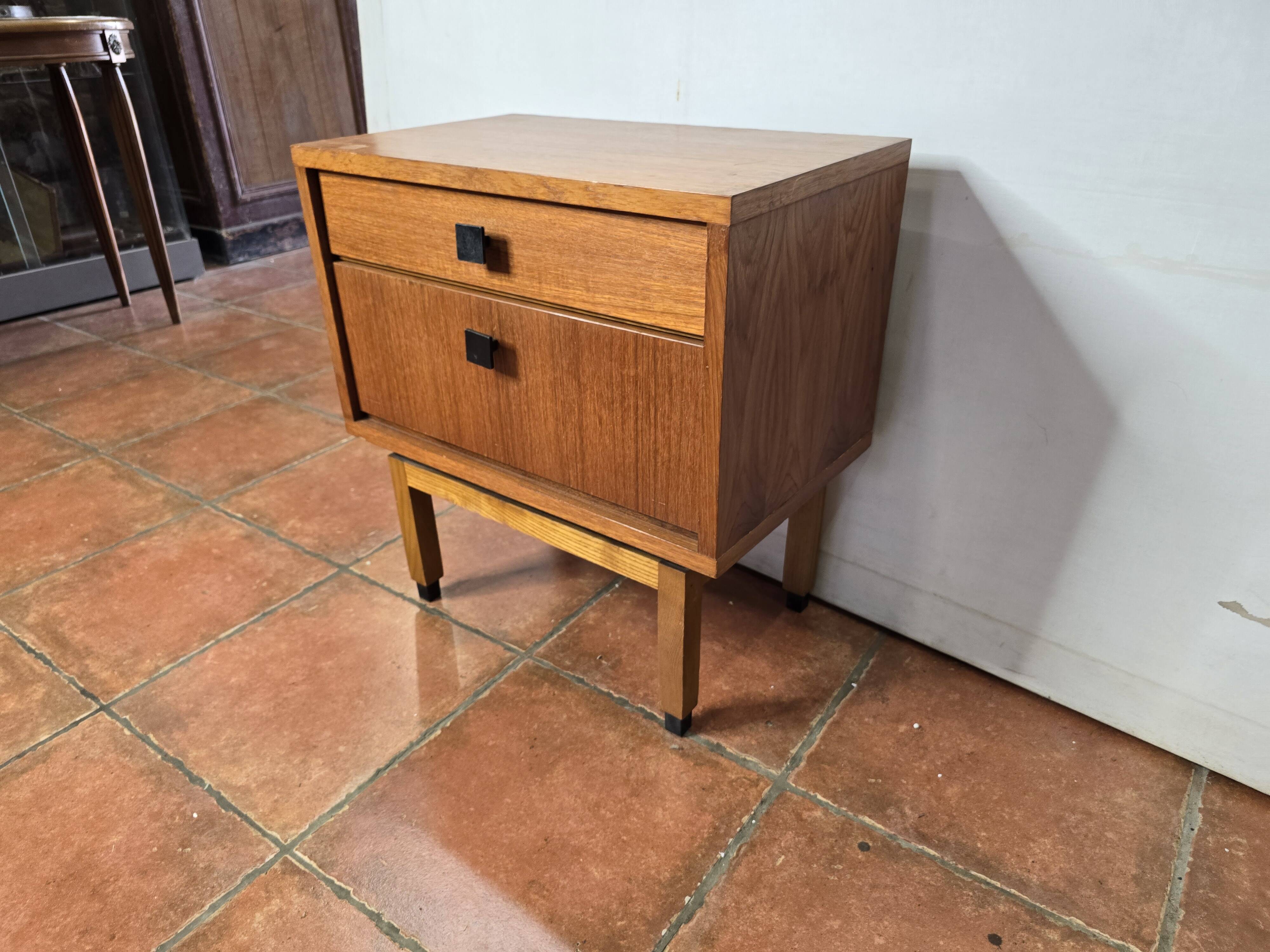 Scandinavian teak bedside table from the 60s