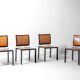 Set of 1980s Bruno Rey Quadro chairs for Dietiker Switzerland