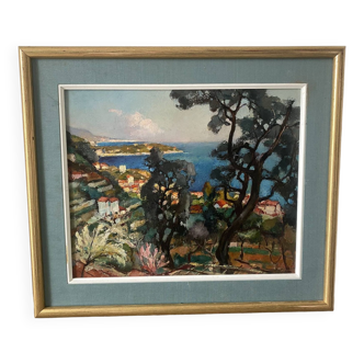 Landscape of the French Riviera signed Dubois